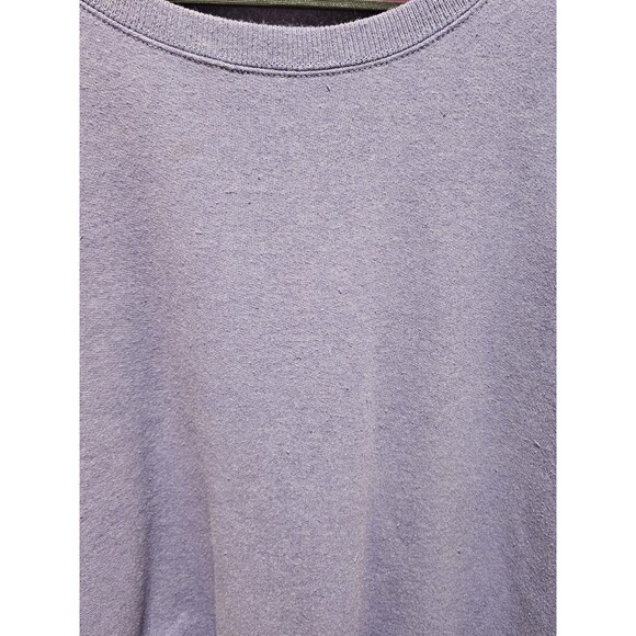 Hanes Women's XL Purple Sweater Plain Ribbed Cozy Solid Soft Crew Neck Pastel - Picture 5 of 12